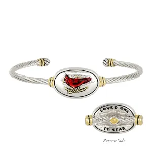 Celebration Memories Red Cardinal Wire Cuff Bracelet