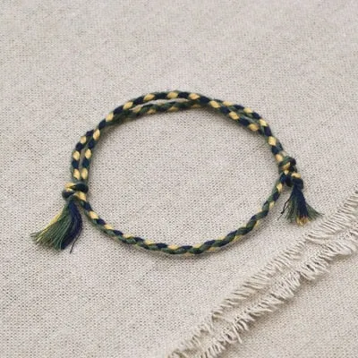 Charm Woven Rope String Bracelet Boho pray Yoga  Bracelet Simple Handmade Chic Tassel Girls Friendship Bracelet for men Women