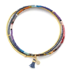 Chromacolor Miyuki Bracelet Trio - Dark Multi/Gold