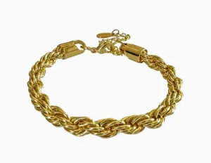 Chunky Gold Rope Chain Bracelet