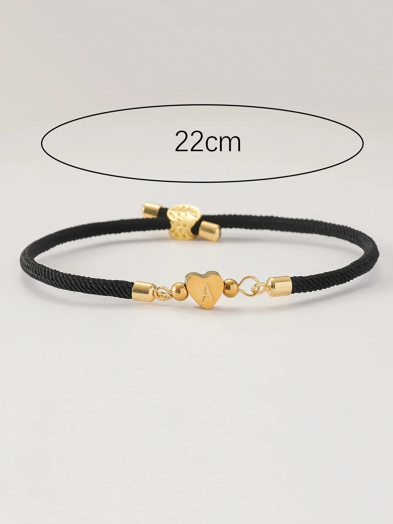 Classic A-Z Heart Initial Letter Bracelet Women Simpel Adjustable Colorful Rope Bracelet For Women Jewelry Gift
