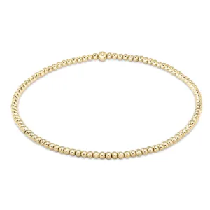 Classic gold 2mm bead bracelet