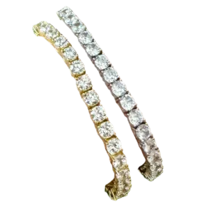 Classic Tennis Bracelet in Gold Plate or Sterling 6 inches