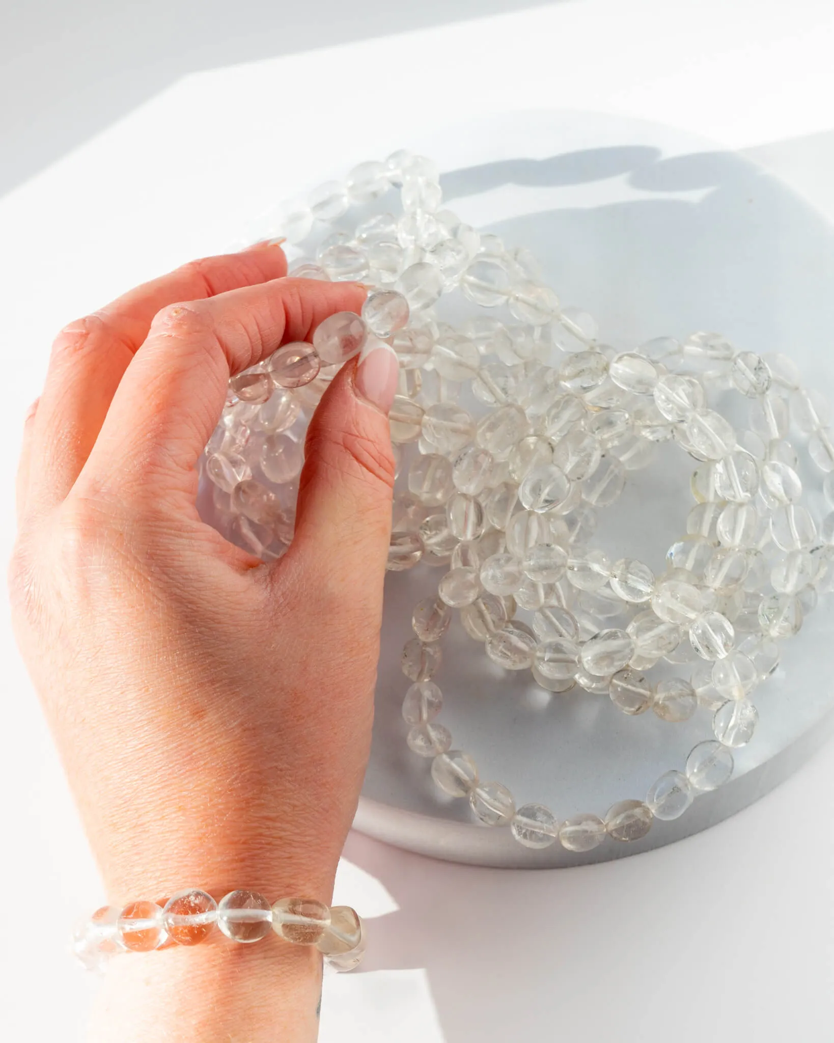 Clear Quartz Nugget Bracelet - 15