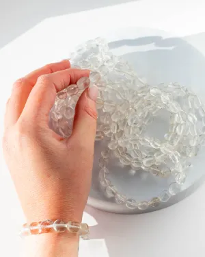 Clear Quartz Nugget Bracelet - 15