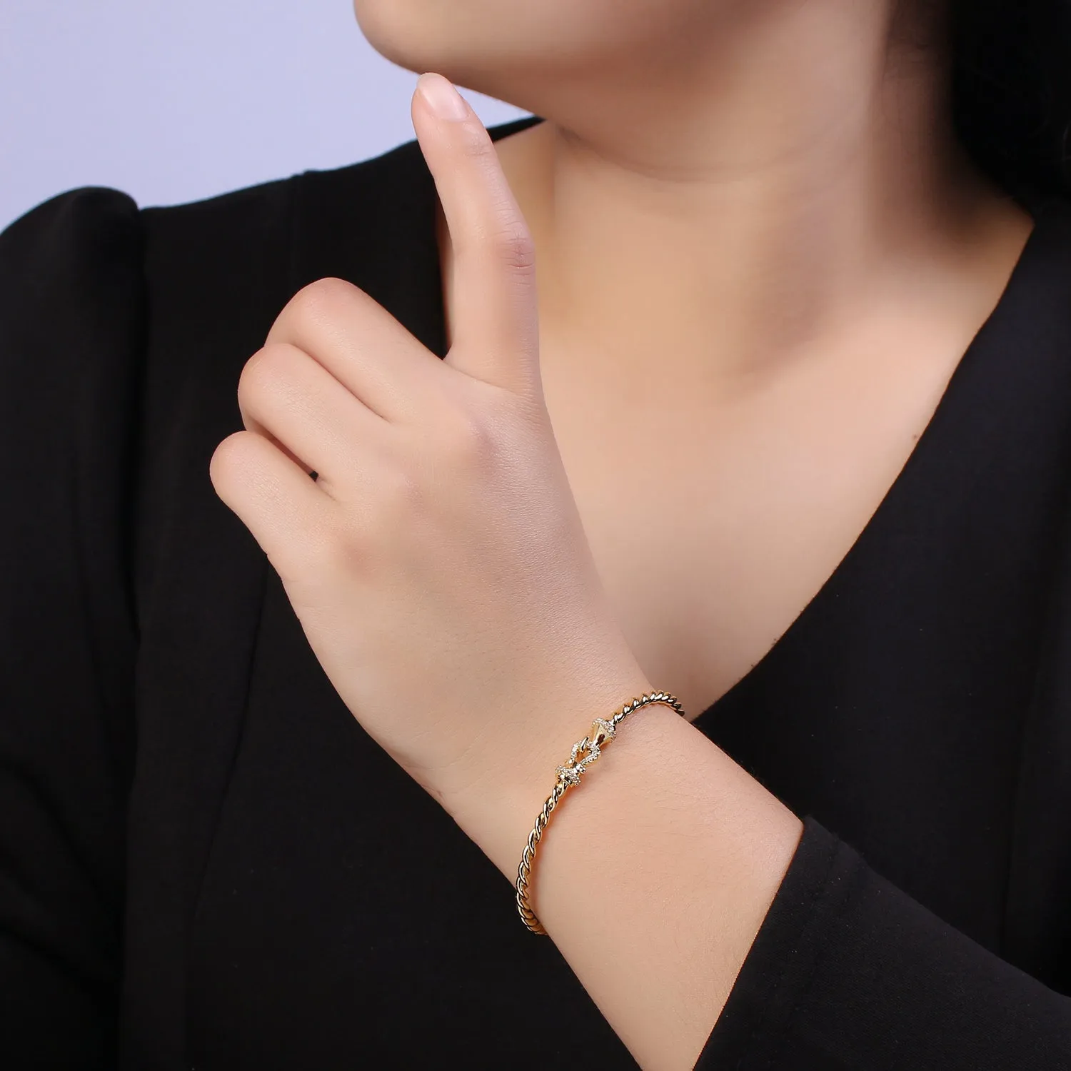 Clearance Pricing BLOWOUT Gold Twisted Rope Bracelet Dainty Cuff Bangle, Braided Bracelet, Stacking Bracelet WA-692 WA-693