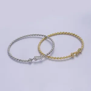 Clearance Pricing BLOWOUT Gold Twisted Rope Bracelet Dainty Cuff Bangle, Braided Bracelet, Stacking Bracelet WA-692 WA-693