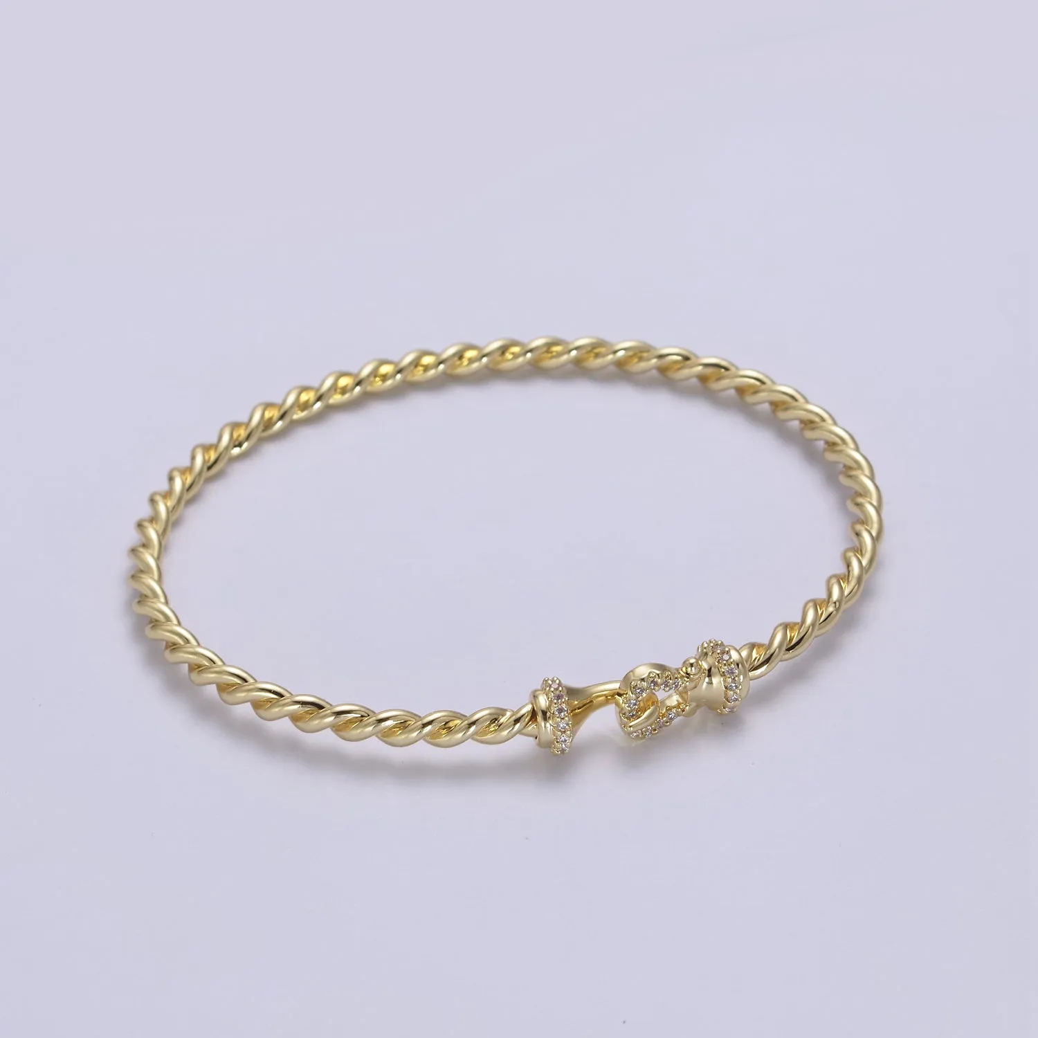 Clearance Pricing BLOWOUT Gold Twisted Rope Bracelet Dainty Cuff Bangle, Braided Bracelet, Stacking Bracelet WA-692 WA-693
