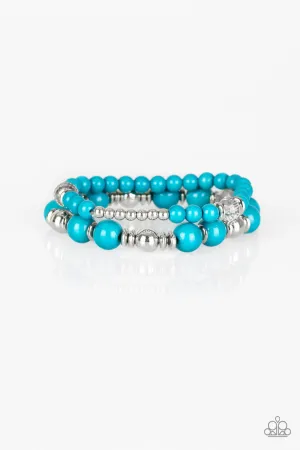 Colorful Collisions Blue Paparazzi Bracelet