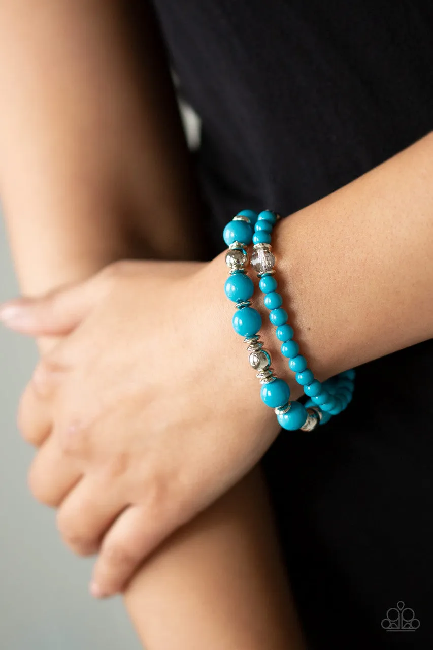 Colorful Collisions Blue Paparazzi Bracelet
