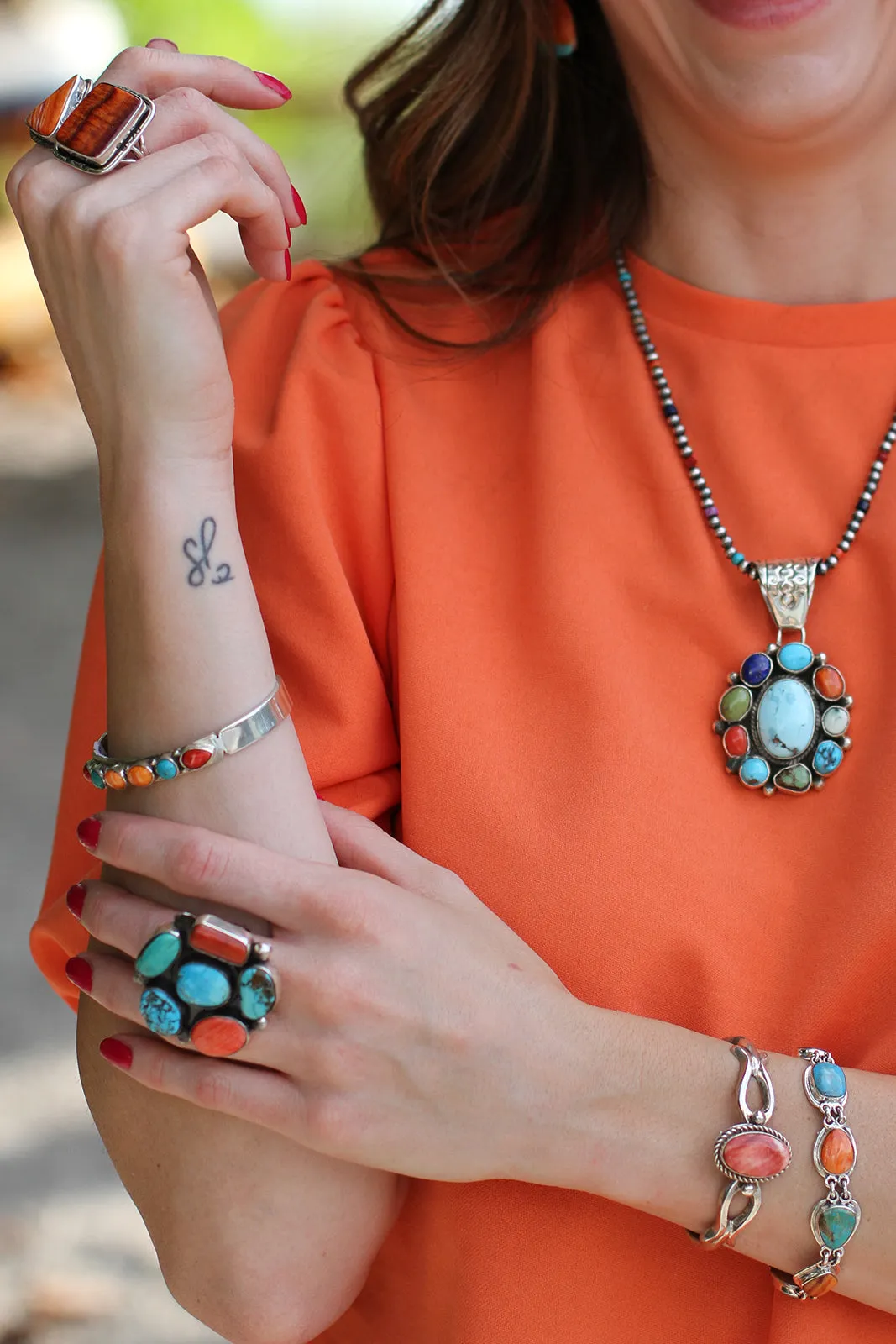 Colorful Sterling Silver Multi-Stone Link Bracelet