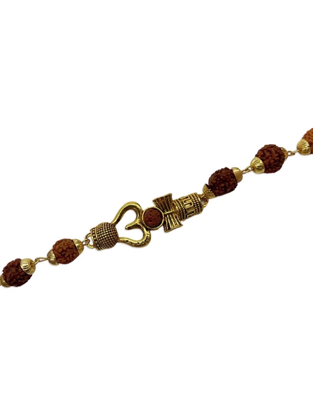 (Combo of 2) Designer Rudraksha & Evil Eye Men's Bracelets With Trishul & MAHAKAL Pendant For Men