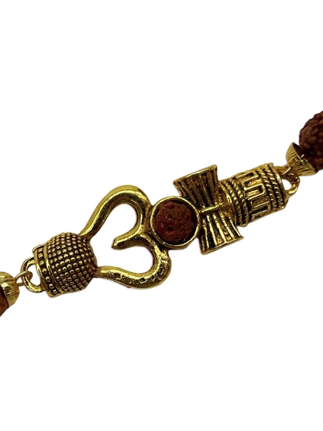 (Combo of 2) Designer Rudraksha & Evil Eye Men's Bracelets With Trishul & MAHAKAL Pendant For Men