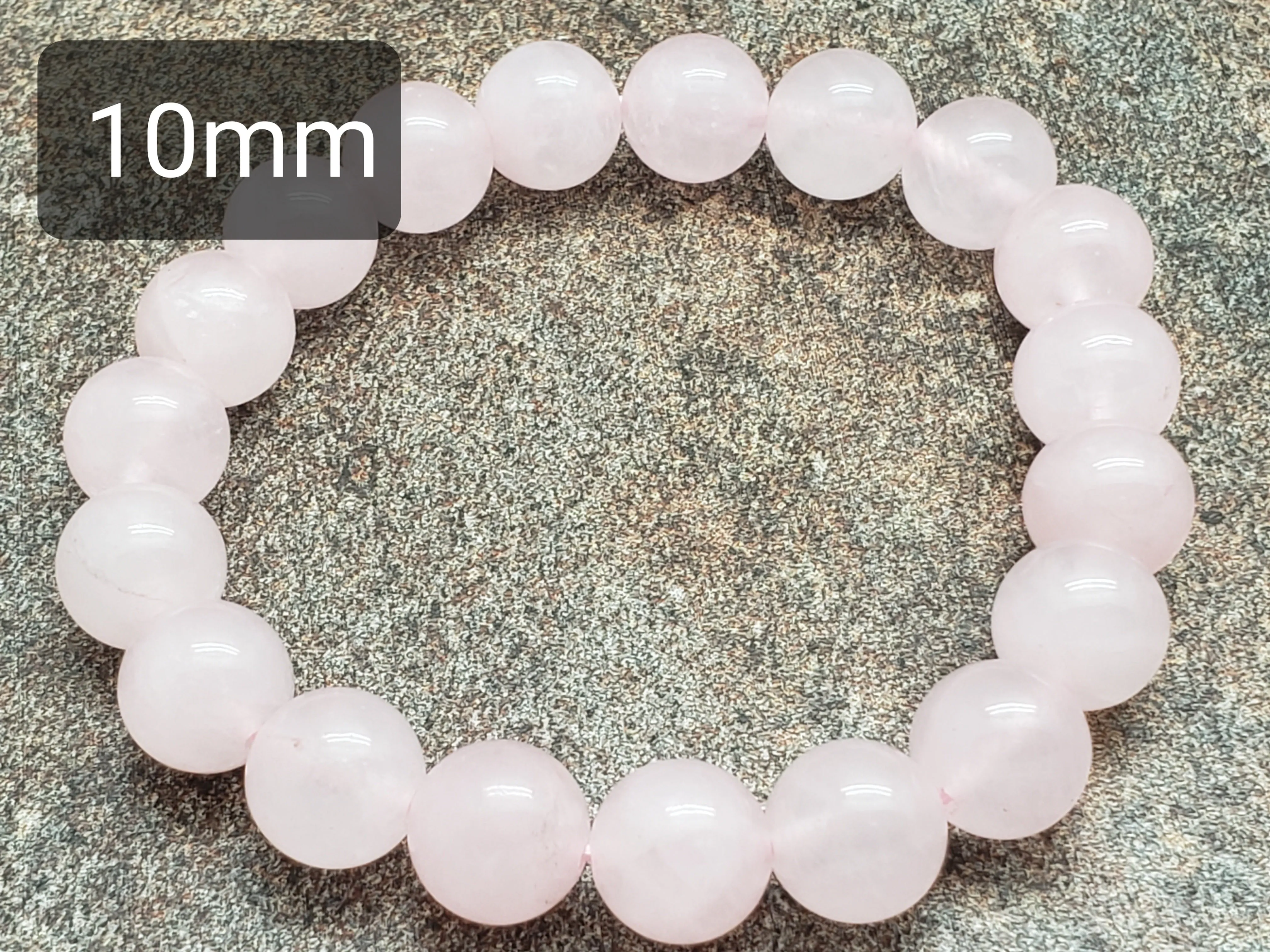Count of 5 Rose Quartz Bracelets, 7 inch