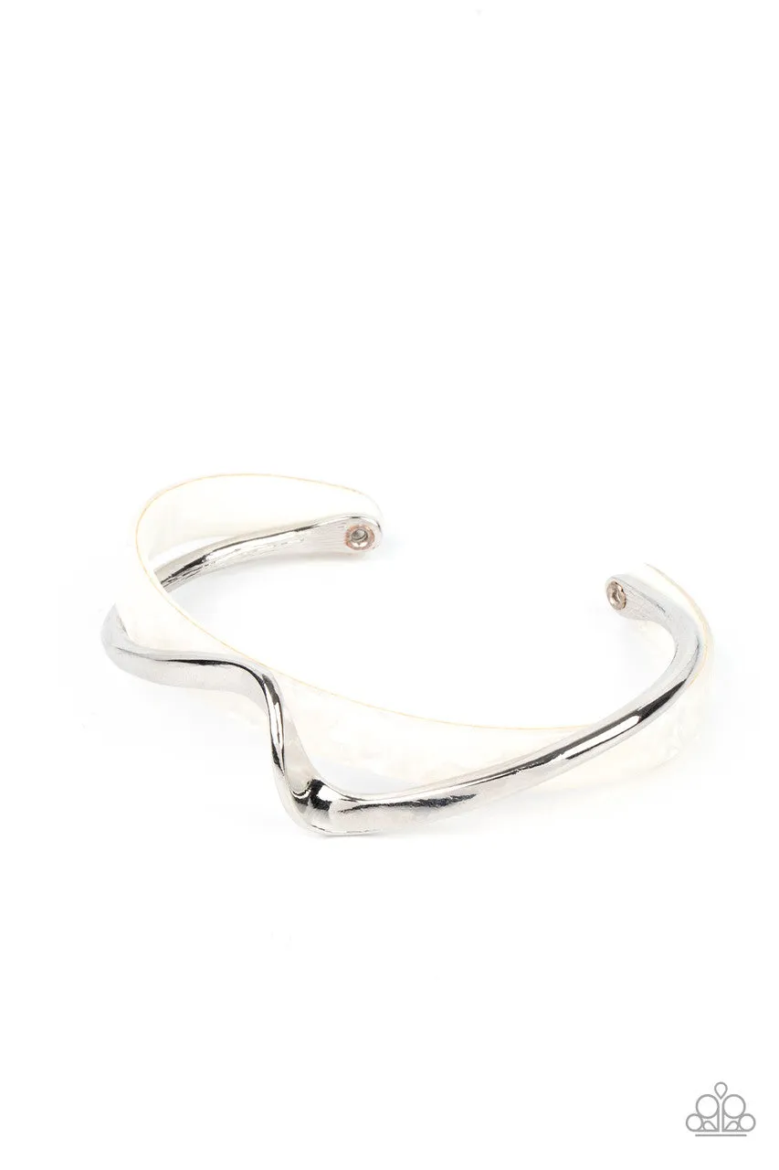 Craveable Curves White Paparazzi Bracelet