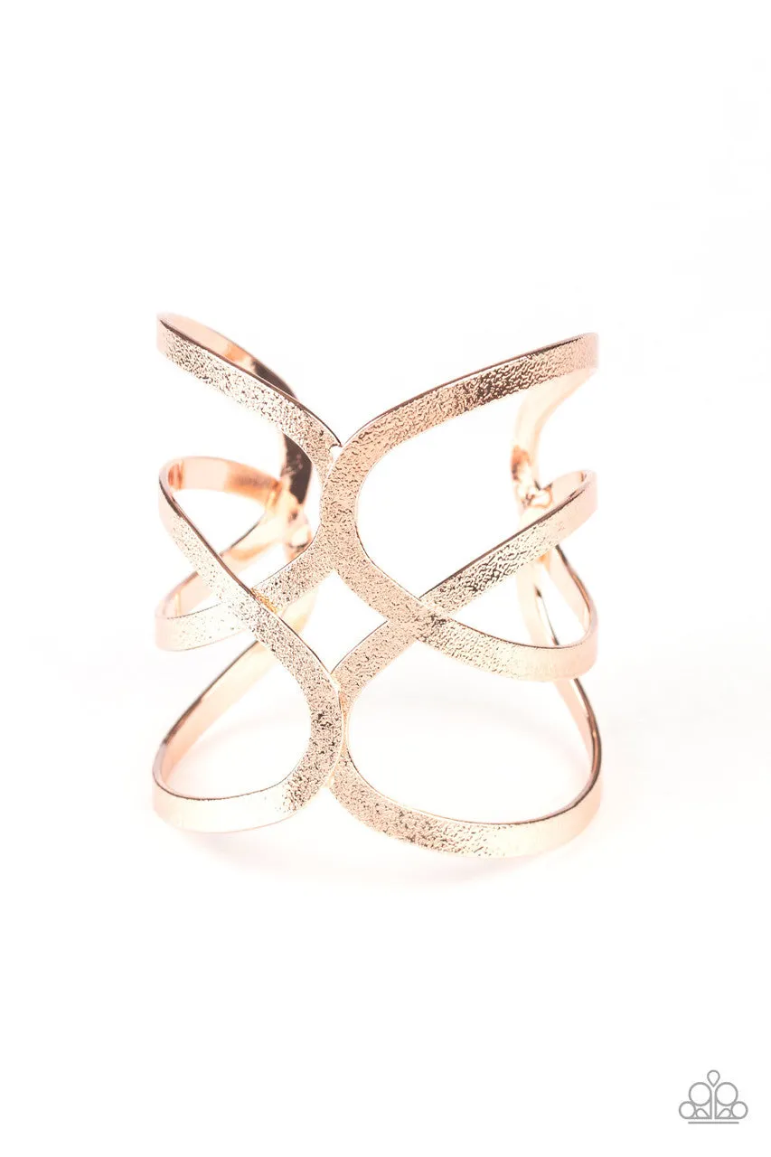 Crossing the Finish Line Rose Gold Paparazzi Bracelet