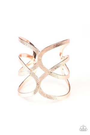 Crossing the Finish Line Rose Gold Paparazzi Bracelet