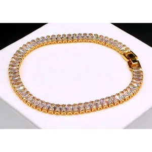 Crystal Baguette Ankle Bracelet