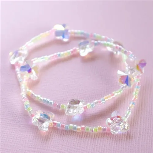 Crystal Butterfly Bracelet Set