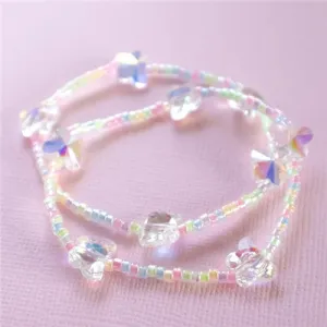 Crystal Butterfly Bracelet Set