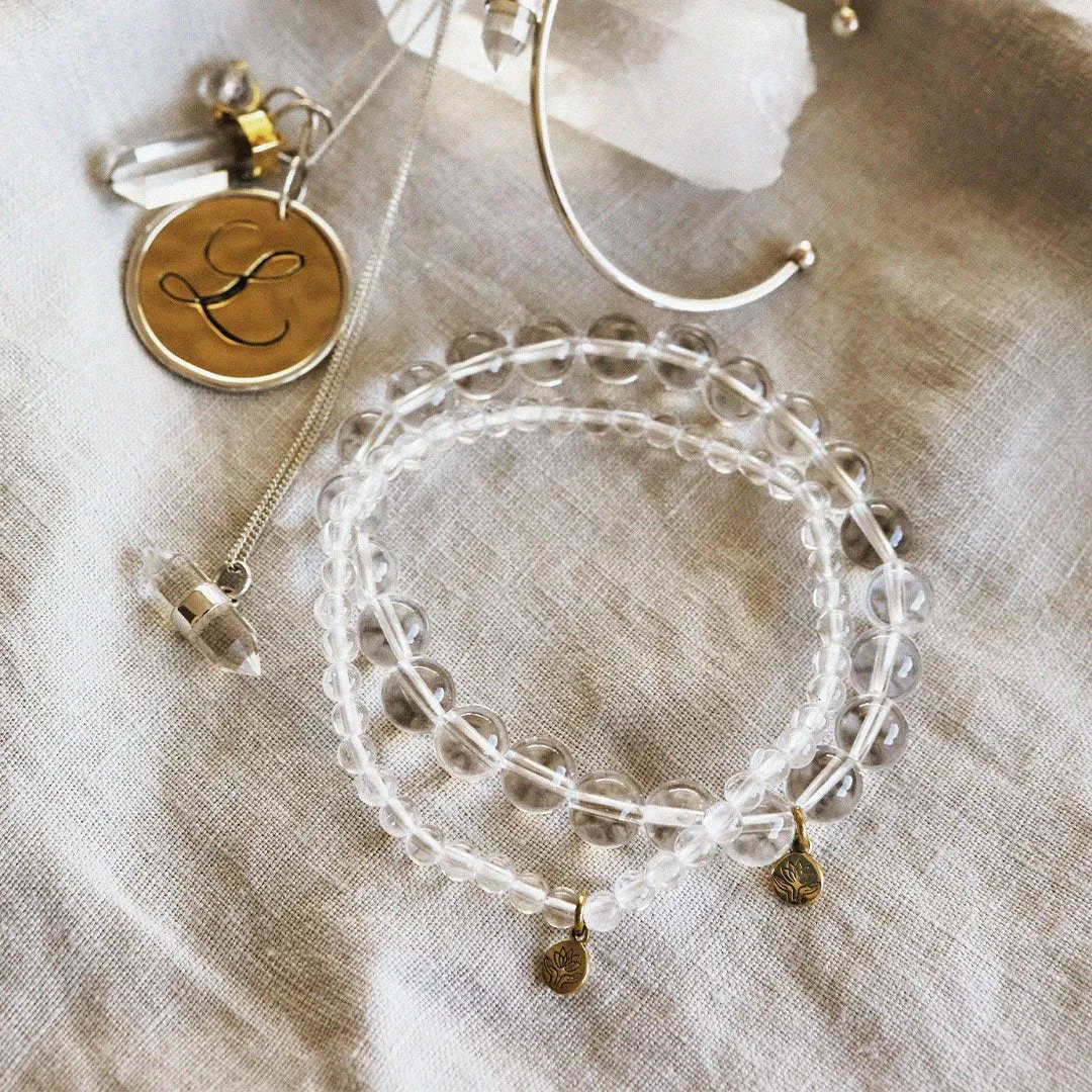 CRYSTAL QUARTZ ENERGY GEM BRACELET