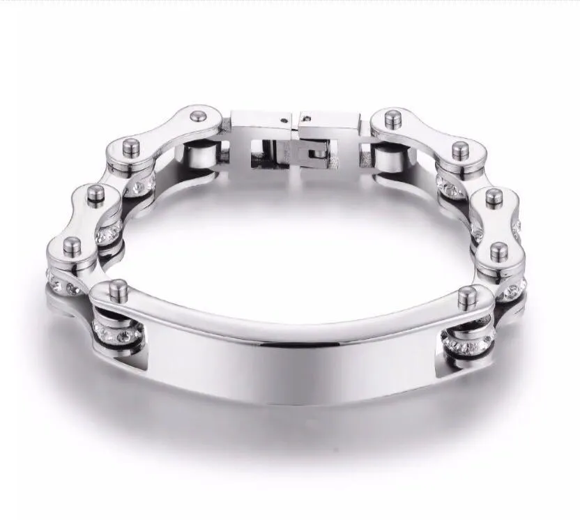 Cycolinks Custom 10mm Crystal Personalised ID Bracelet