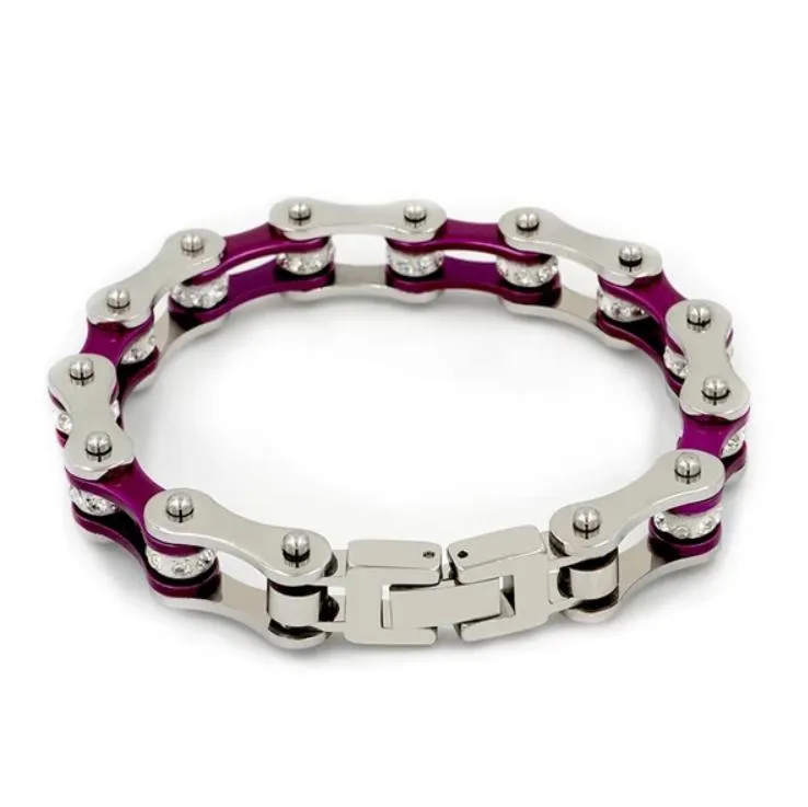 Cycolinks Punk Purple Crystal Bracelet