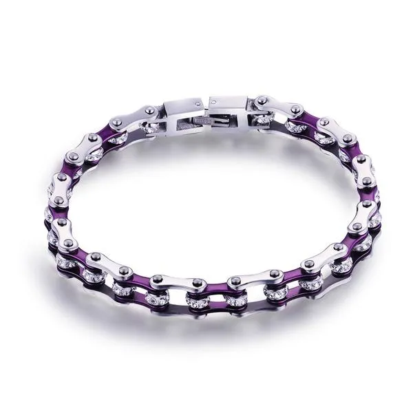 Cycolinks Punk Purple Crystal Bracelet