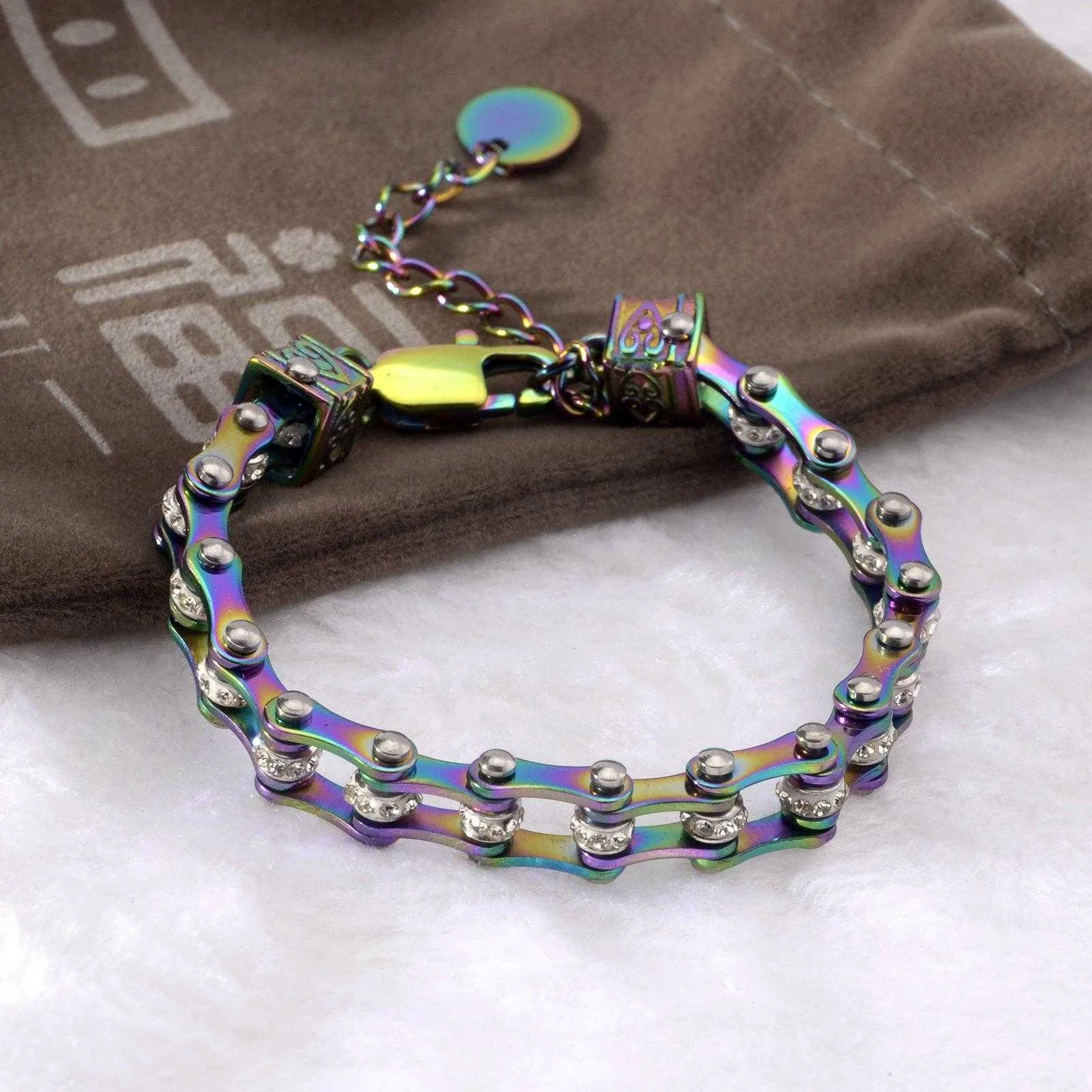 Cycolinks Womens Charm Rainbow Crystal Bracelet