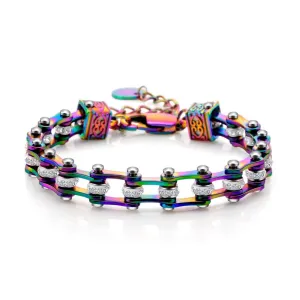 Cycolinks Womens Charm Rainbow Crystal Bracelet