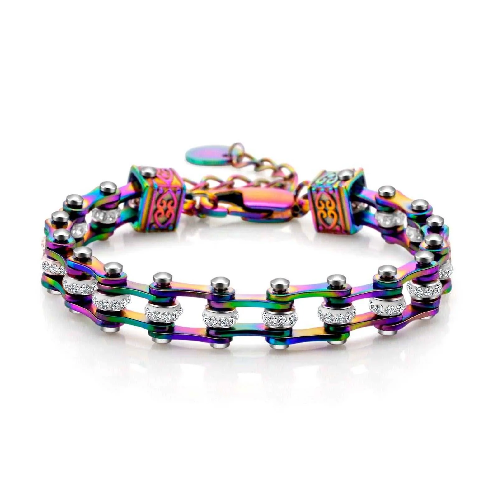 Cycolinks Womens Charm Rainbow Crystal Bracelet
