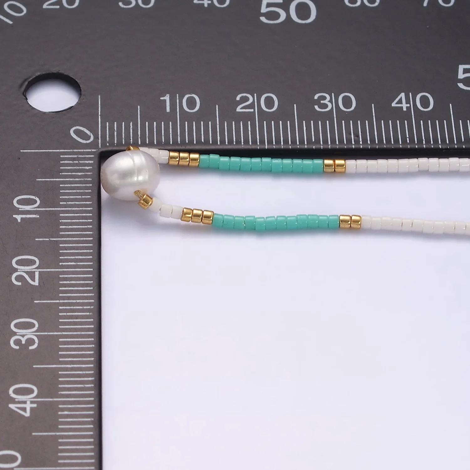 Dainty Shell Pearl Cord Bracelet Turquoise White Gold Cylinder Beaded Adjustable Bracelet WA-2200