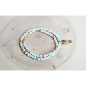 Debbie Kay Double Wrap - Blue Sea Sediment Jasper