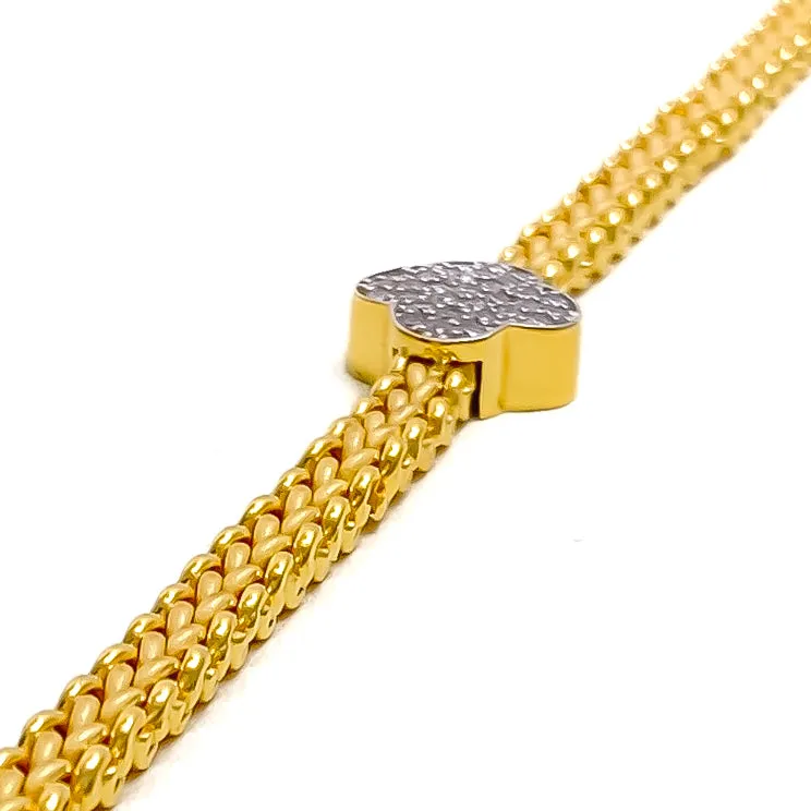 Decadent Jazzy 21k Gold CZ Bracelet