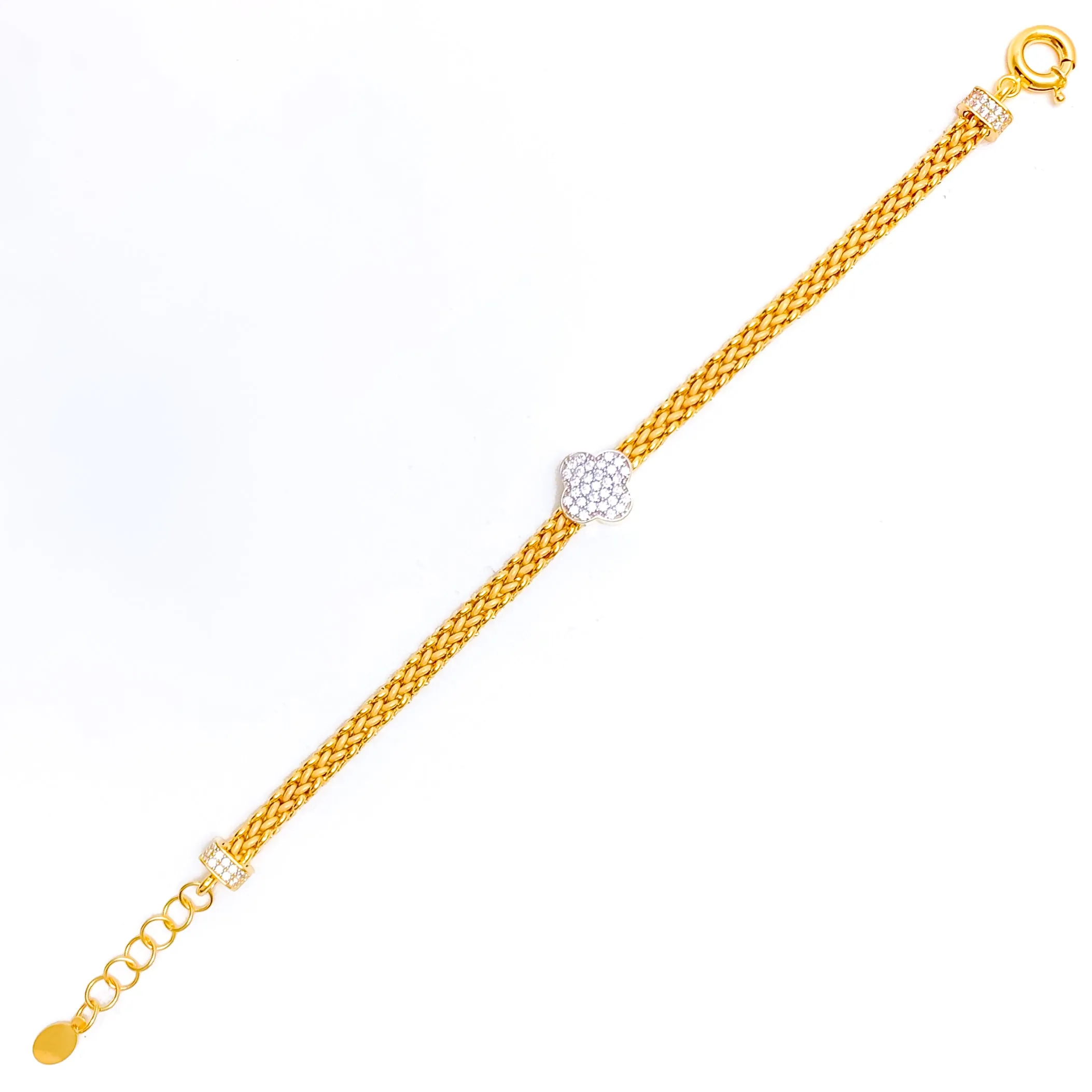 Decadent Jazzy 21k Gold CZ Bracelet