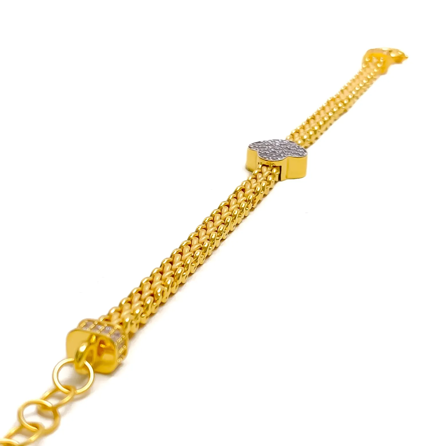 Decadent Jazzy 21k Gold CZ Bracelet