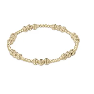 Dignity Joy Pattern 5mm Bead Bracelet - Gold