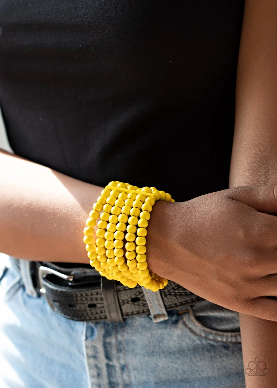 Diving in Maldives Yellow Paparazzi Bracelet
