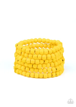 Diving in Maldives Yellow Paparazzi Bracelet