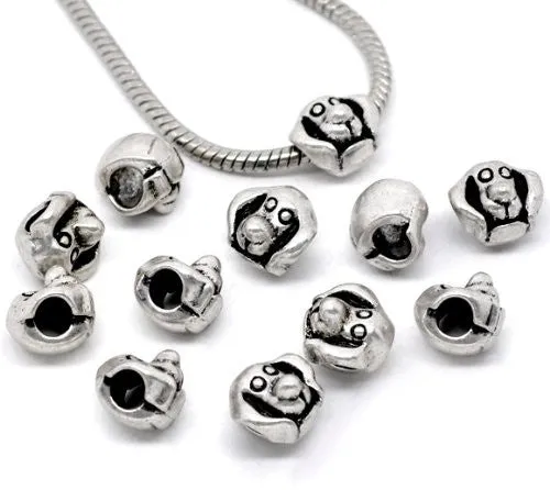 Dog Charm Bead for European Snake Chain Charm Bracelet