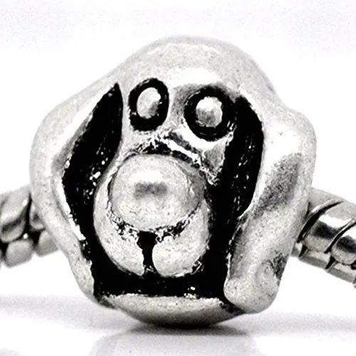 Dog Charm Bead for European Snake Chain Charm Bracelet