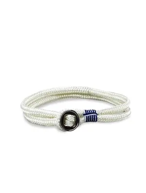 Don Dino Off-White Silver Rope Bracelet