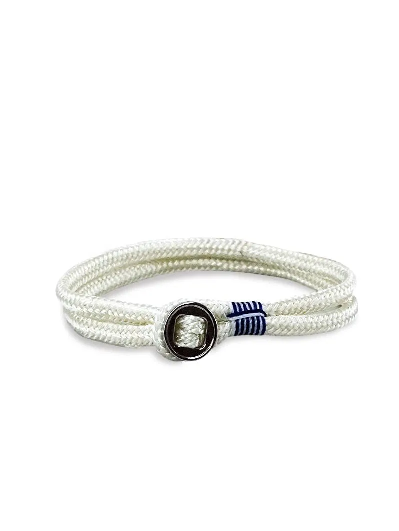 Don Dino Off-White Silver Rope Bracelet