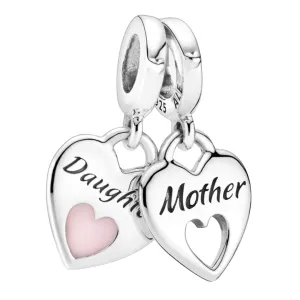 Double Heart Split Dangle Charm
