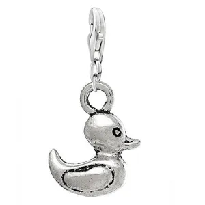 Duck Clip On For Bracelet Charm Pendant for European Charm Jewelry w/ Lobster Clasp