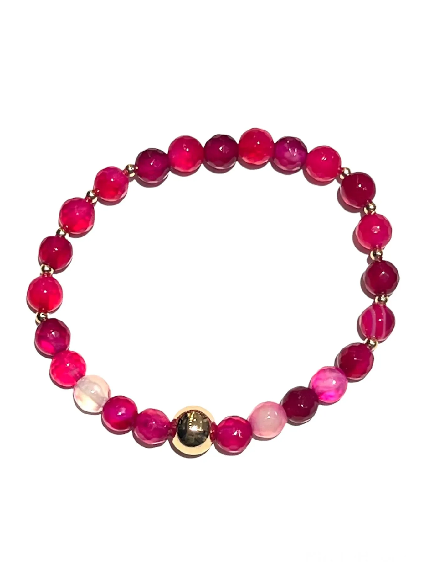E-HC- Semiprecious 6mm Stone Bracelets with Golden Details (different styles available)