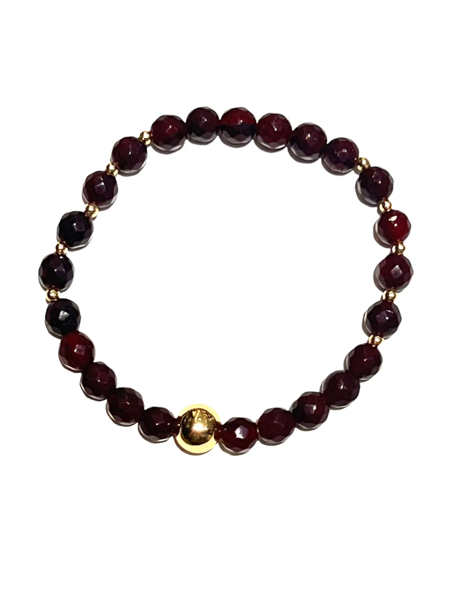 E-HC- Semiprecious 6mm Stone Bracelets with Golden Details (different styles available)