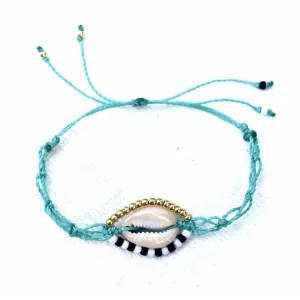 Eclectic Cowrie Shell Beaded Bracelet