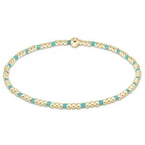 egirl Hope Sincerity Pattern 2mm Bracelet Turquoise