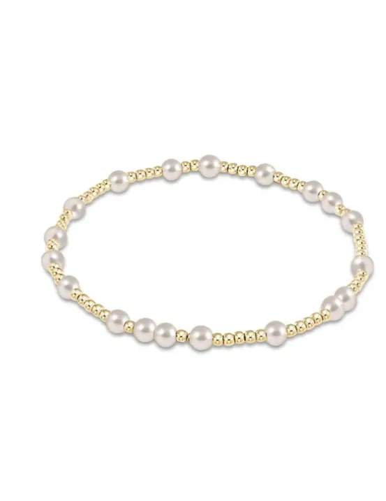 egirl Hope Unwritten 4mm Bead Bracelet - Pearl